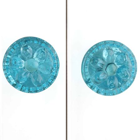 Turquoise Power Drum Glass Drawer Knob Online